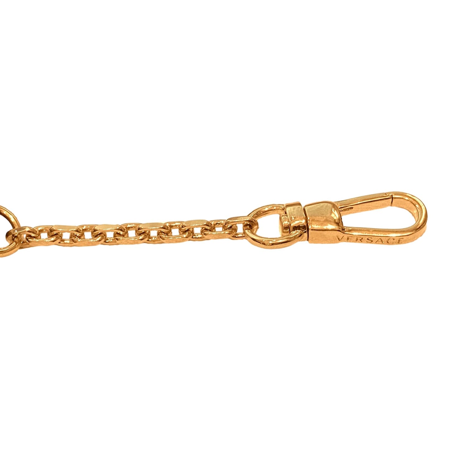 Versace La Medusa Pineapple Yellow Vitello Card Case Key Chain