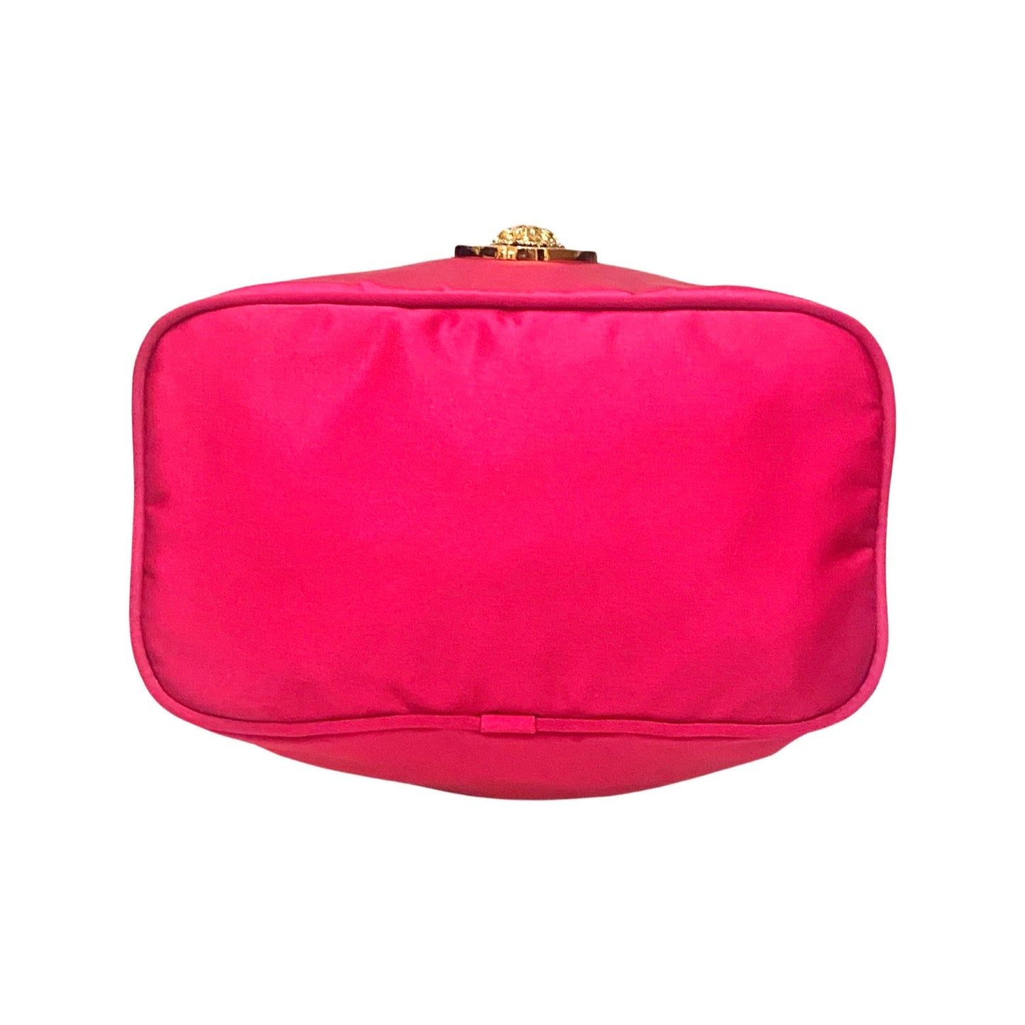 Versace La Medusa Pink Nylon Drawstring Shoulder Bag