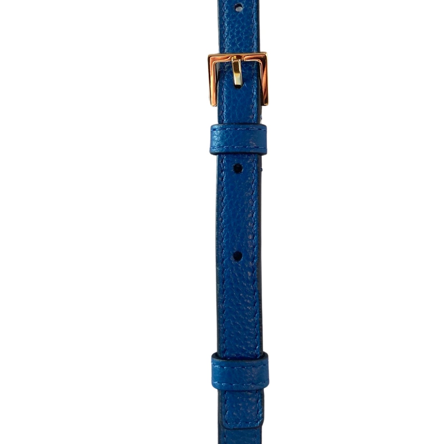Versace Virtus Cornflower and Navy Leather Large Top Handle Bag