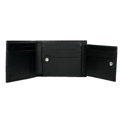 Gucci Men's Black Nylon GG Web Tab Trifold Passcase ID Wallet 217044