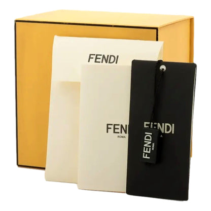 Fendi FF Anello Gold and Crystal Embellished Ring Small