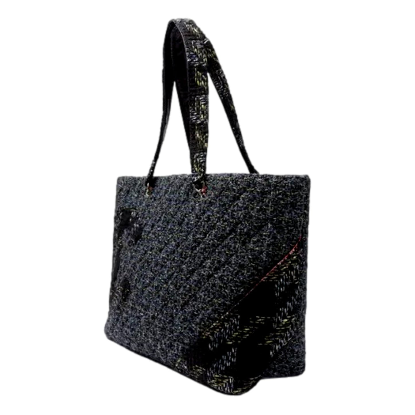Chanel Vintage Tweed Ligne Cambon Tote 2004 Collection By Karl Lagerfeld