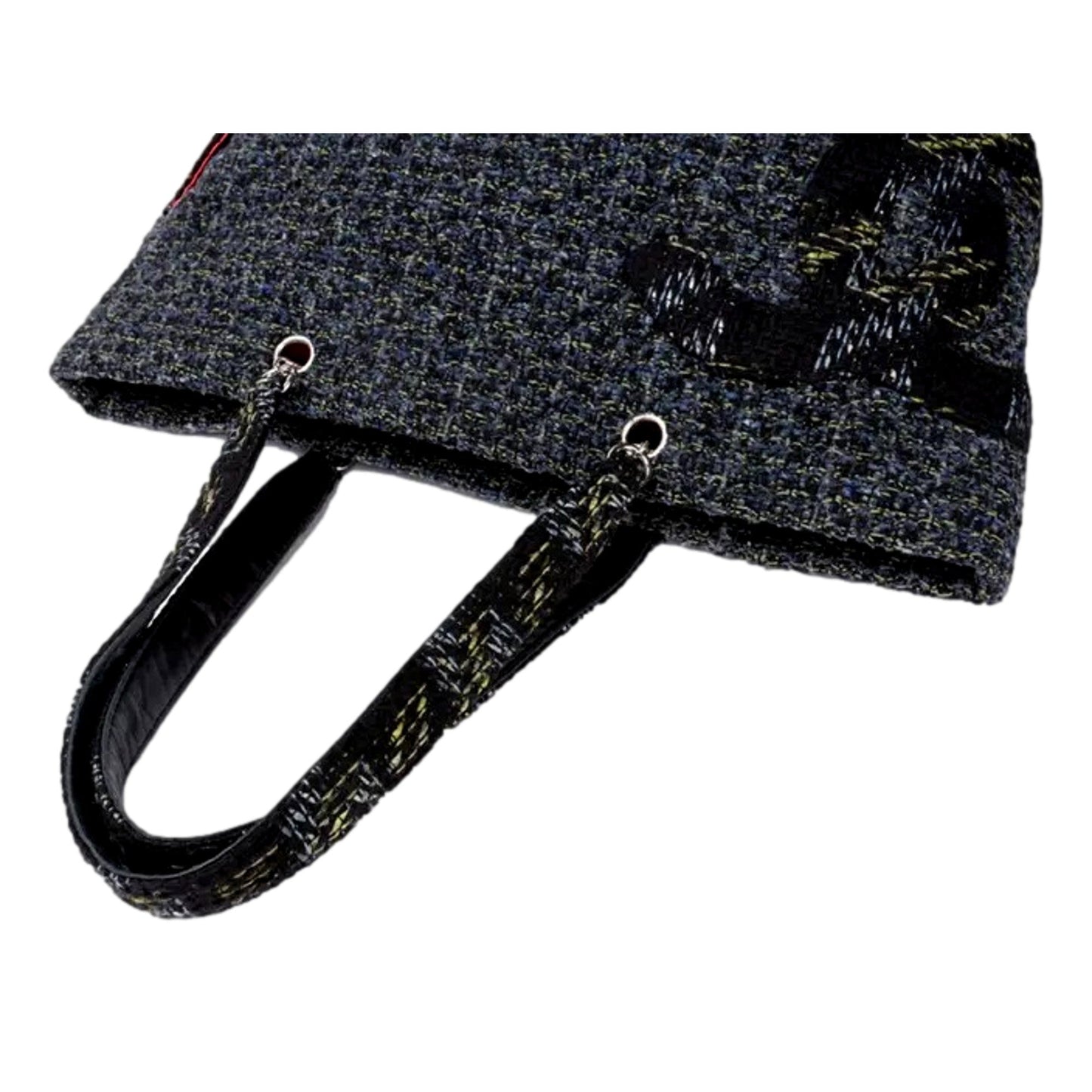 Chanel Vintage Tweed Ligne Cambon Tote 2004 Collection By Karl Lagerfeld