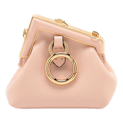 Fendi First Poudre Powder Pink Leather Nano Micro Charm Pouch Bag