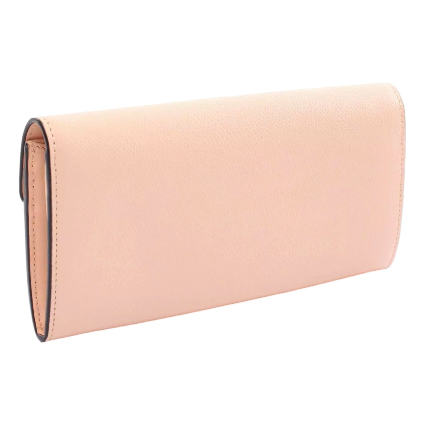 Fendi F Is Fendi Leather Long Envelope Womens Wallet Light Rose Beige Pink