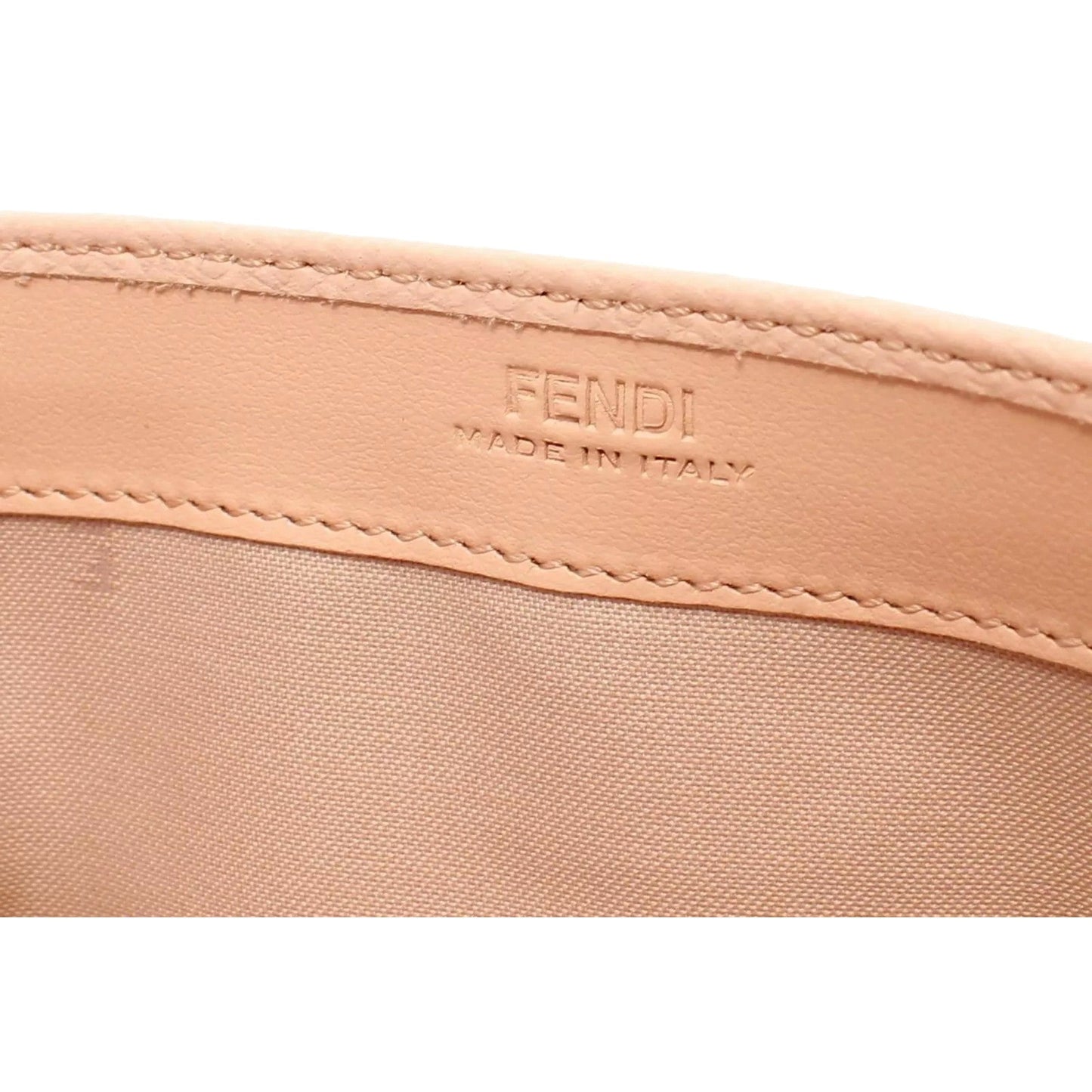 Fendi F Is Fendi Leather Long Envelope Womens Wallet Light Rose Beige Pink