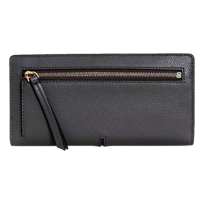 Fendi O'Lock Anthracite Gray and Python Print Leather Snap Continental Wallet