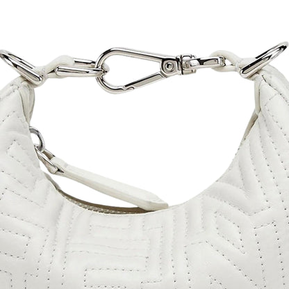 Fendi x Marc Jacobs Fendigraphy Blanco Hobo Leather Nano Bag