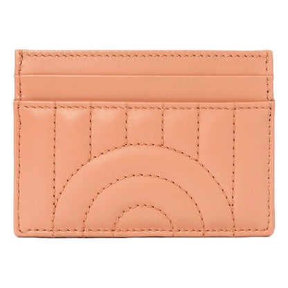 Gucci GG Marmont Matelassé Leather 2-Tier Card Case Wallet Peach