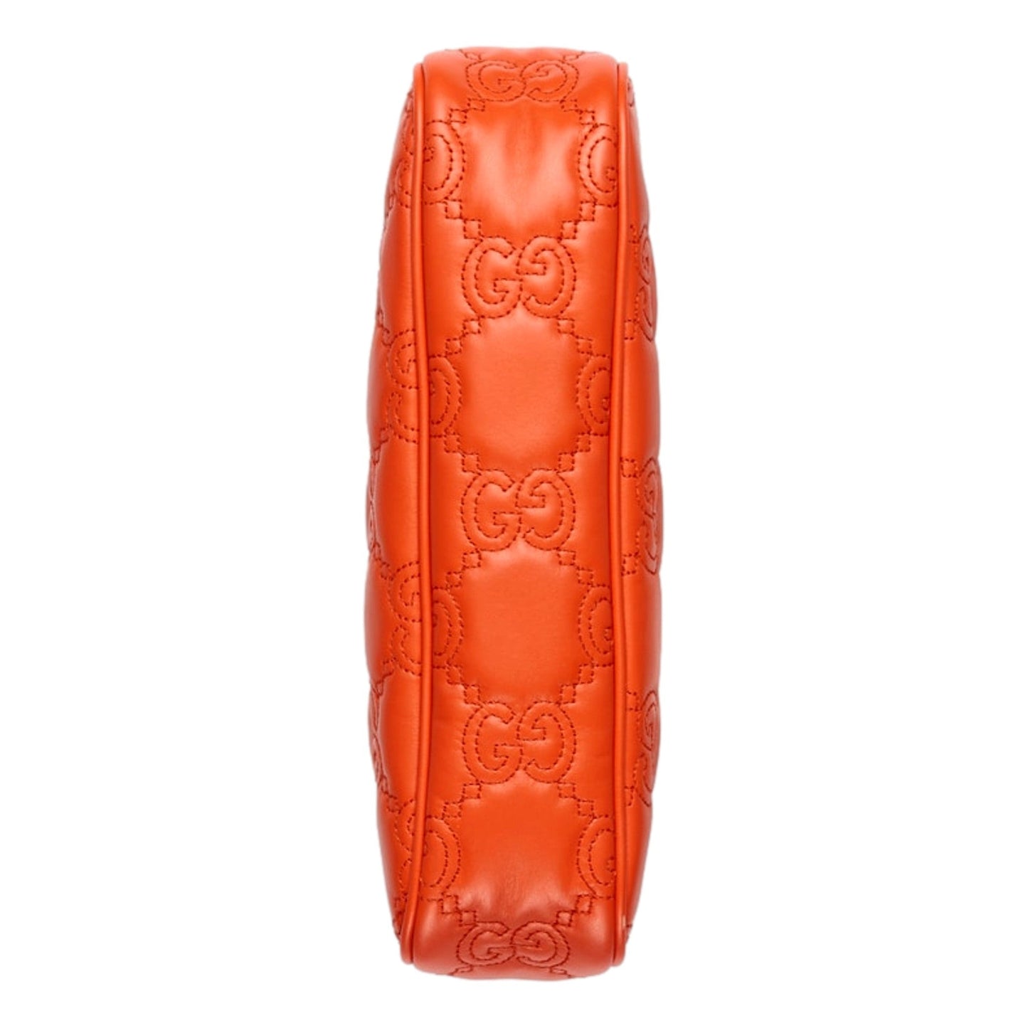 Gucci GG Quilted Matelassé Leather Mini Shoulder Bag In Orange