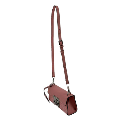 Gucci Pink GG Supreme Leather Padlock Chain Small Handbag Pink