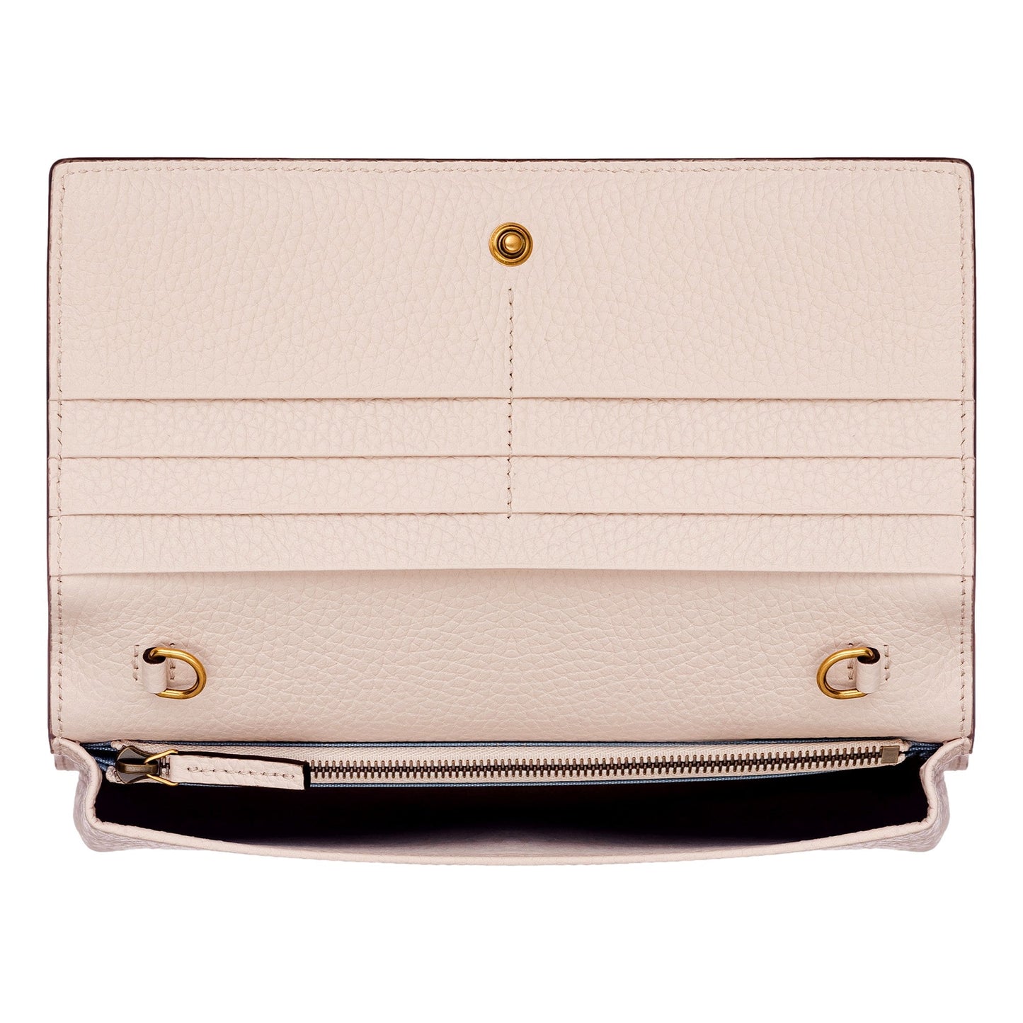 Gucci Interlocking Double G Python Leather Bow Chain Wallet Light Pink