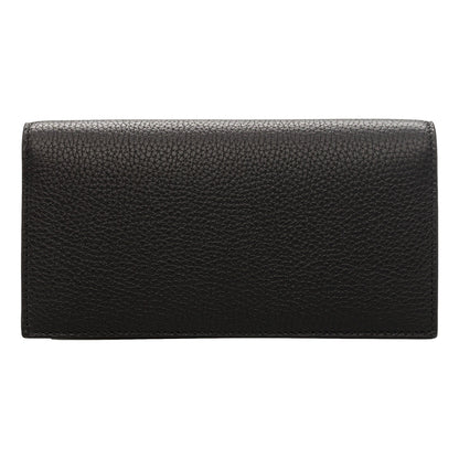 Gucci Interlocking Double G Python Leather Bow Chain Wallet Black