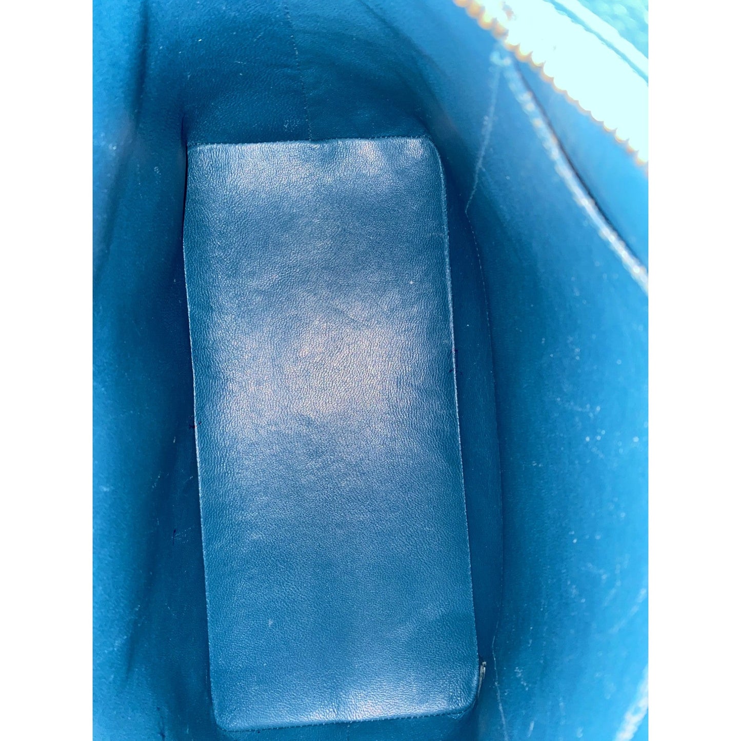 Chanel Caviar Leather CC Medallion Tote Bag Teal Blue