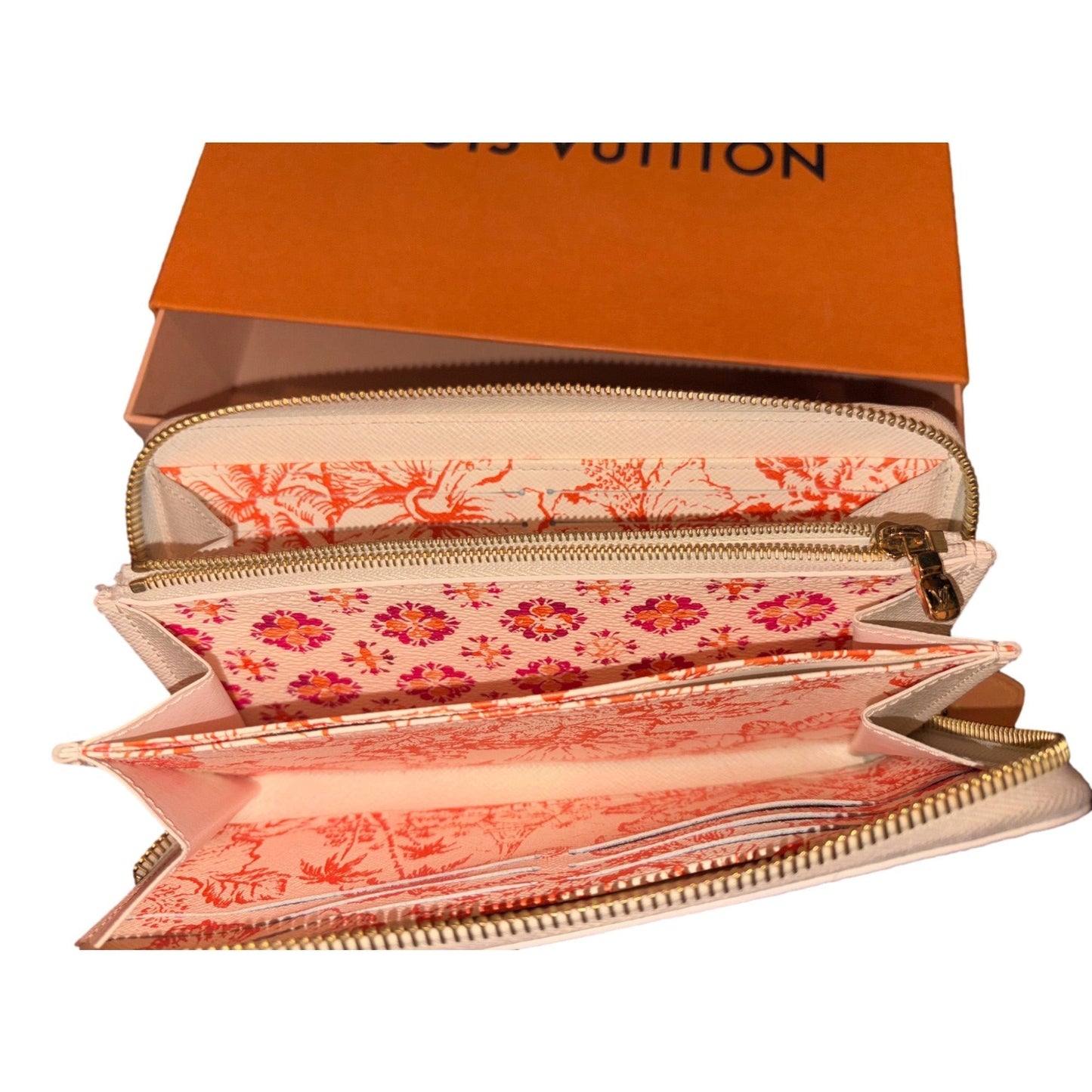 Louis Vuitton By The Pool Monogram Giant Zippy Long Wallet Coral