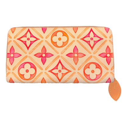Louis Vuitton By The Pool Monogram Giant Zippy Long Wallet Coral
