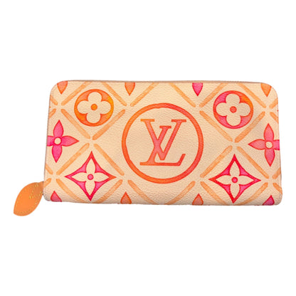 Louis Vuitton By The Pool Monogram Giant Zippy Long Wallet Coral
