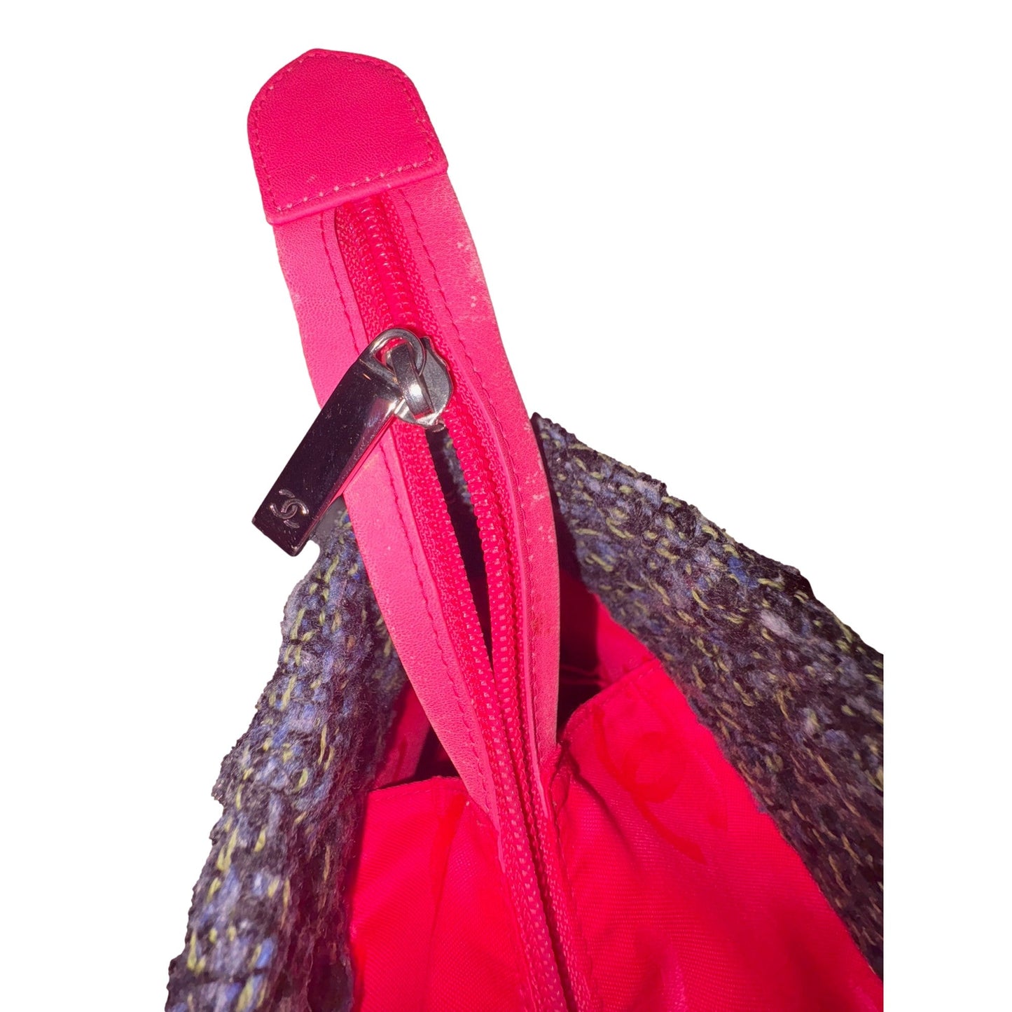 Chanel Vintage Tweed Ligne Cambon Tote 2004 Collection By Karl Lagerfeld