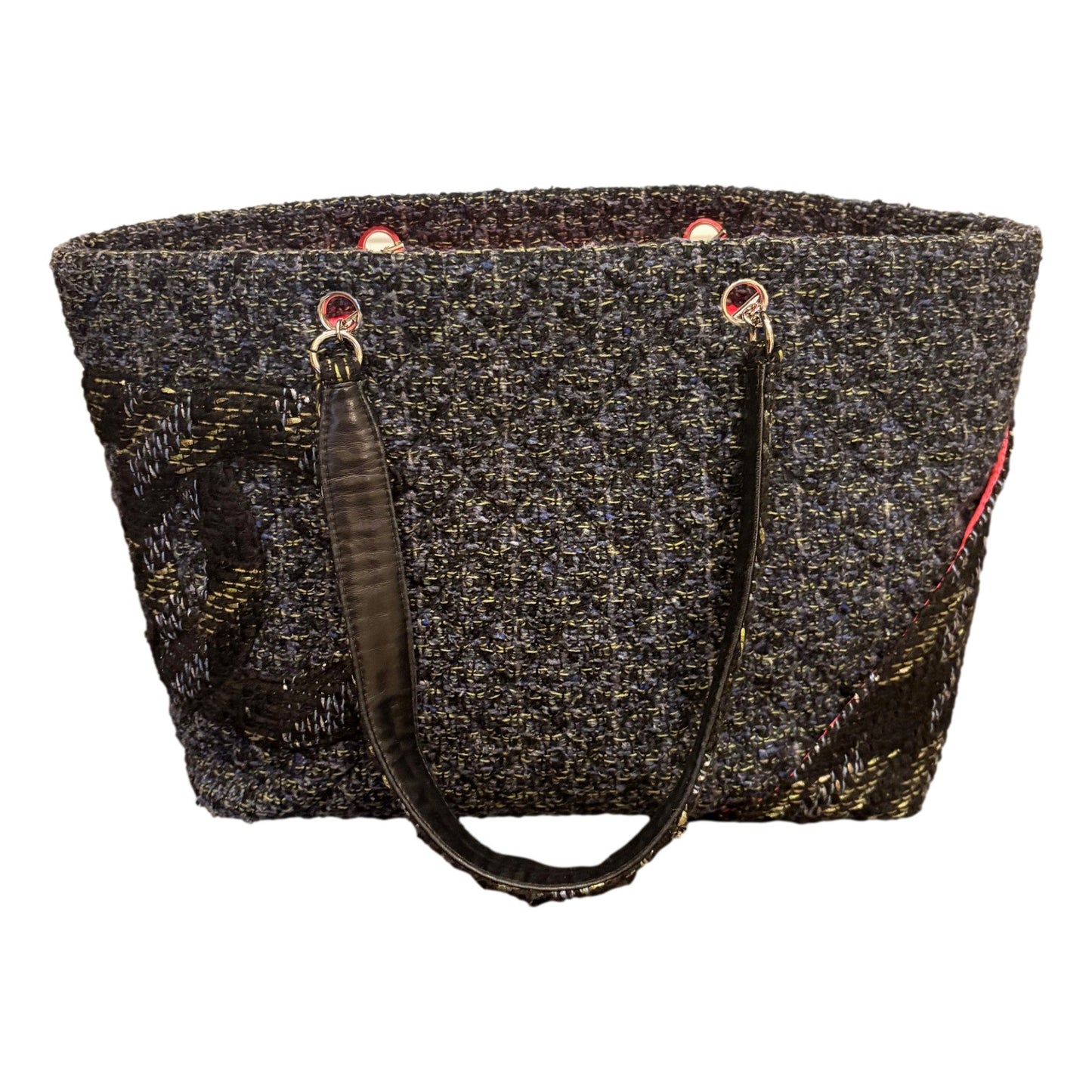 Chanel Vintage Tweed Ligne Cambon Tote 2004 Collection By Karl Lagerfeld