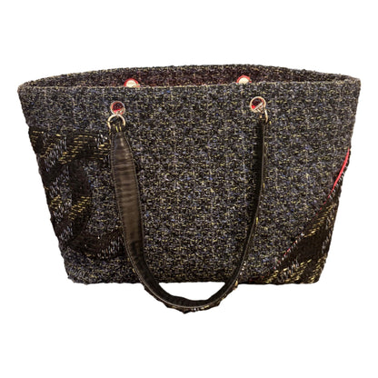 Chanel Vintage Tweed Ligne Cambon Tote 2004 Collection By Karl Lagerfeld