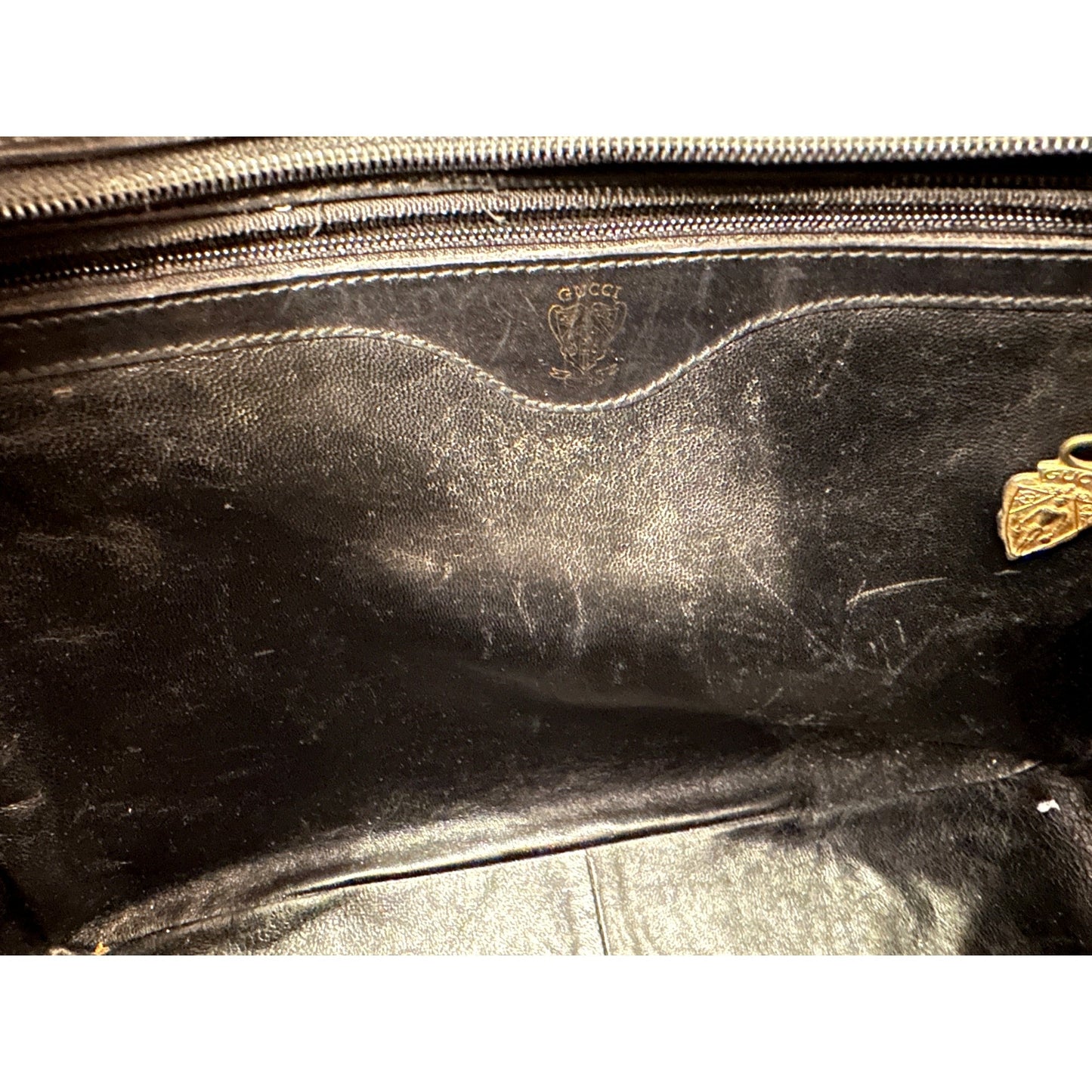 Gucci Ophidia Black Leather Top Handle Handbag