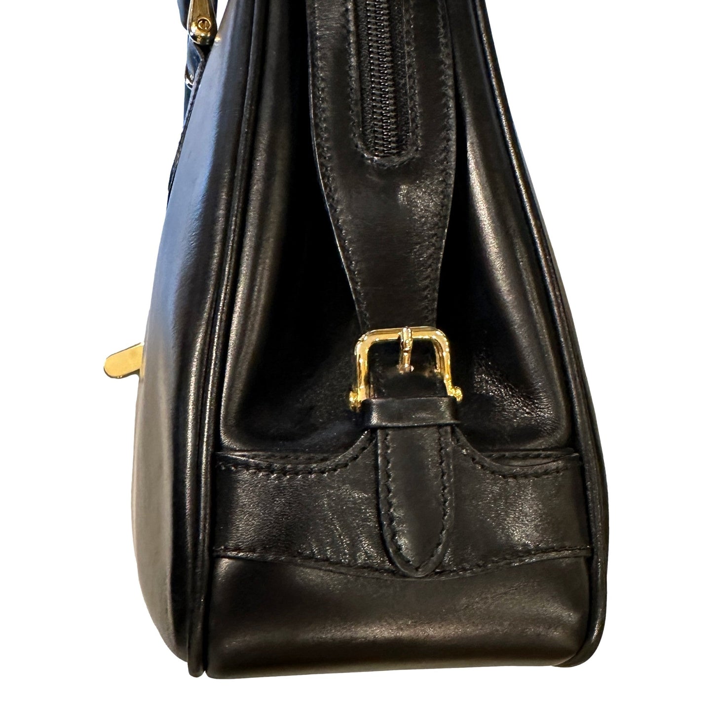 Gucci Ophidia Black Leather Top Handle Handbag