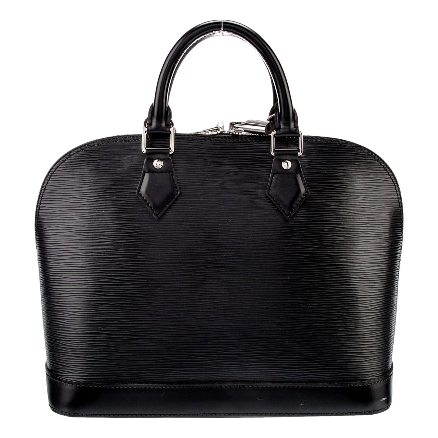 Louis Vuitton Alma Womens Handbag Black Epi Leather MM