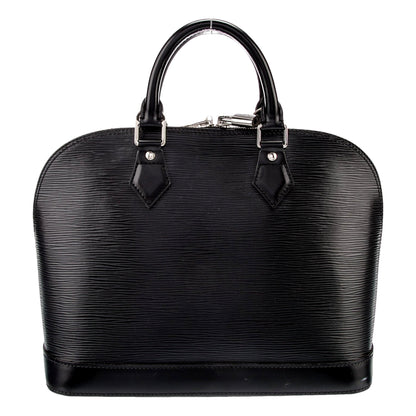 Louis Vuitton Alma Womens Handbag Black Epi Leather MM