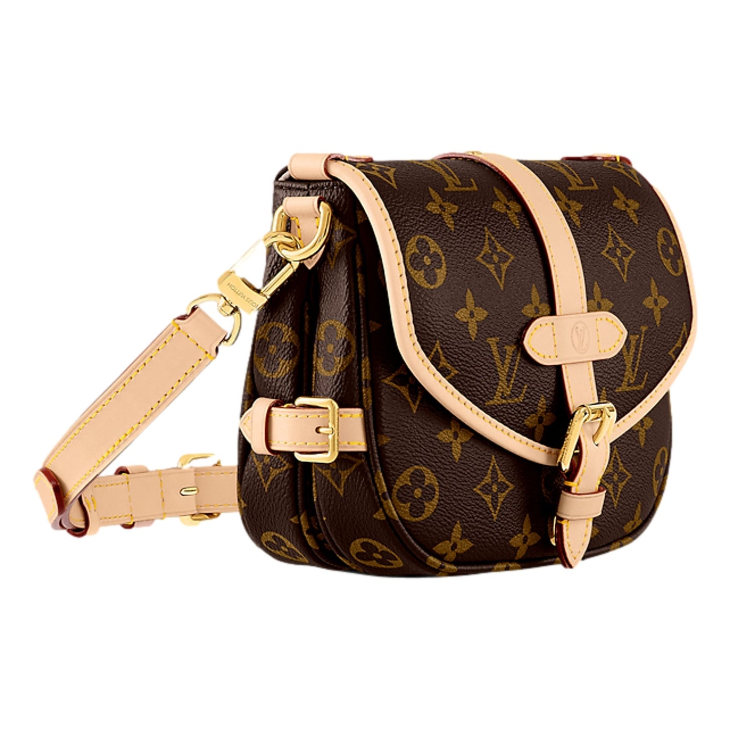 Louis Vuitton Saumur Saddle Handbag Original Monogram Canvas BB