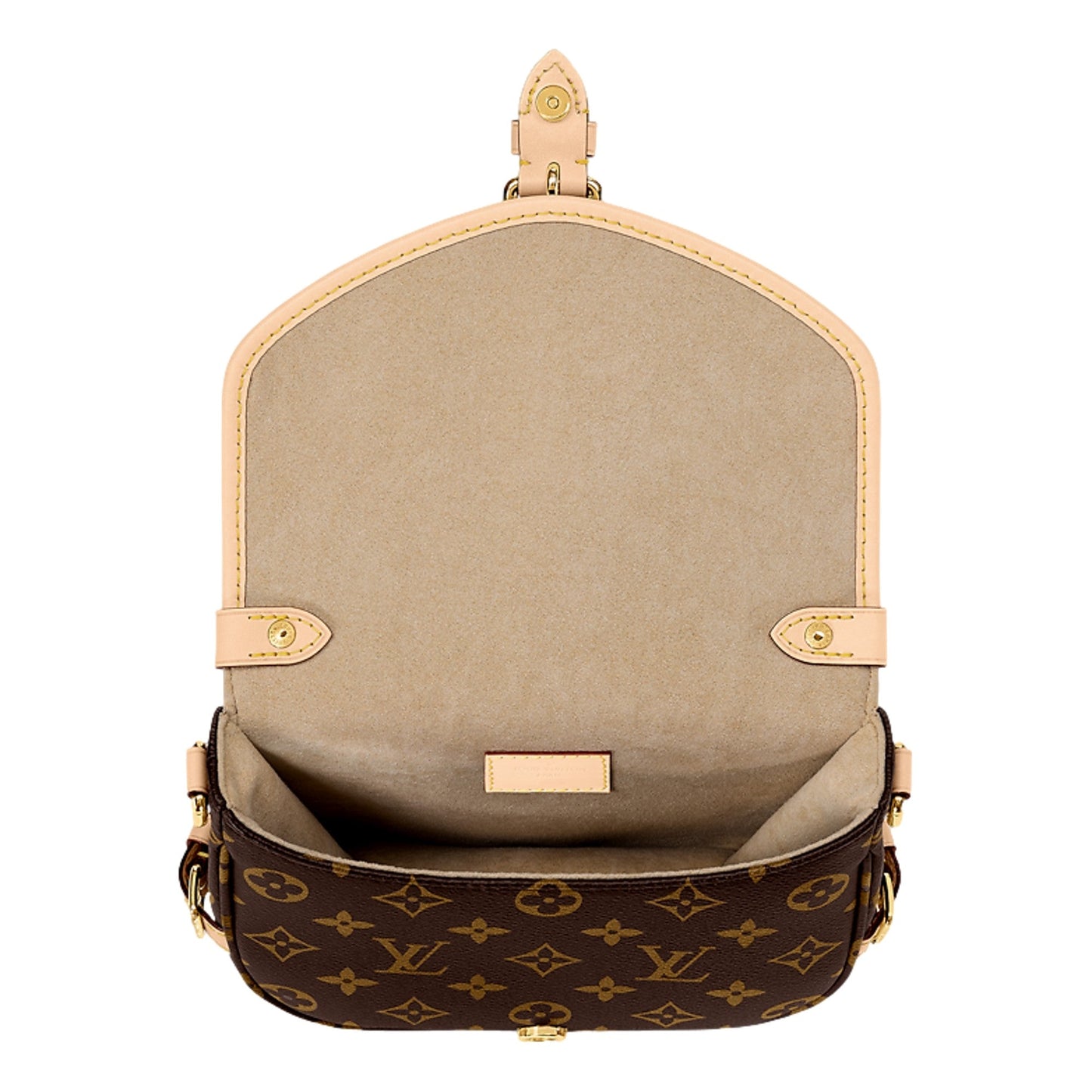 Louis Vuitton Saumur Saddle Handbag Original Monogram Canvas BB