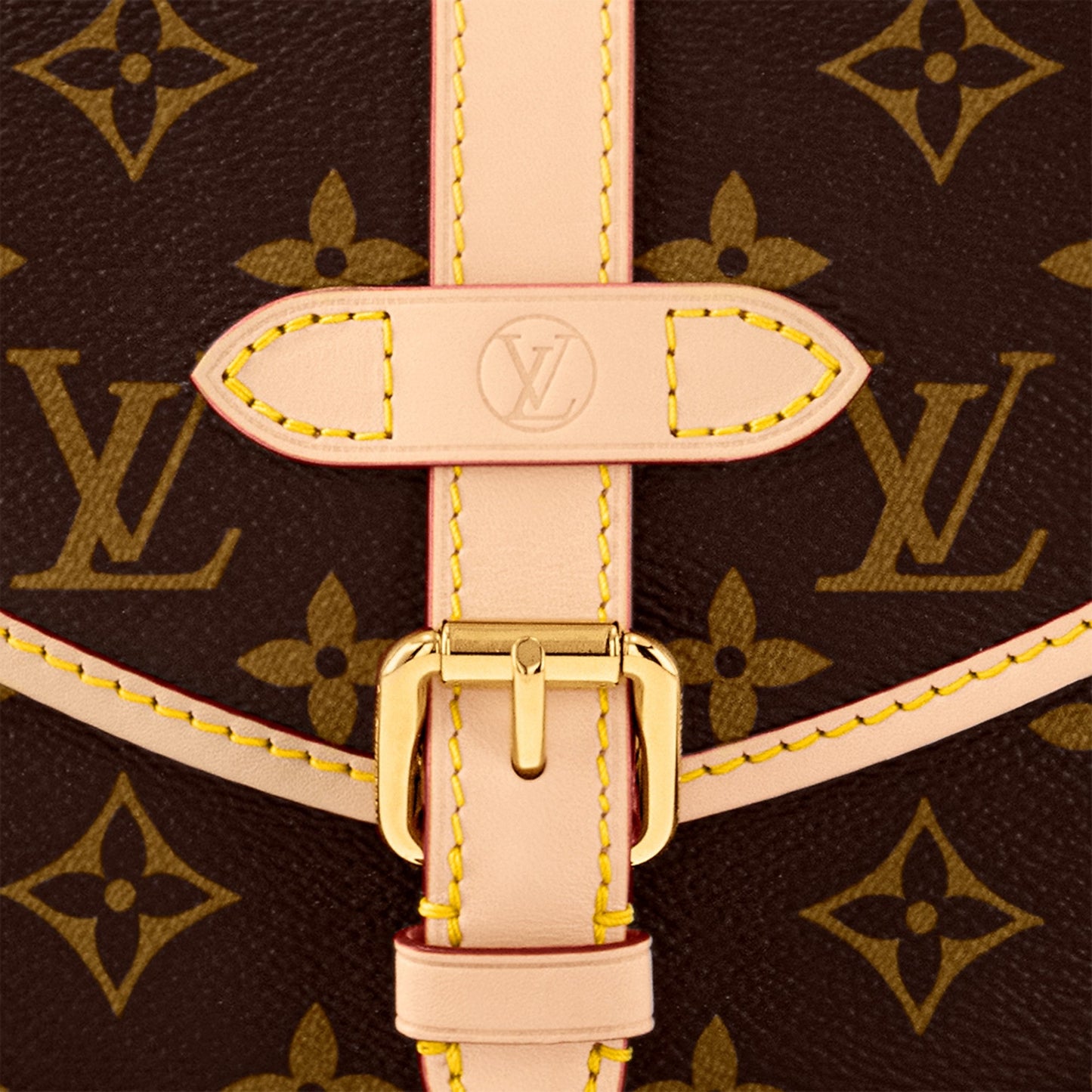 Louis Vuitton Saumur Saddle Handbag Original Monogram Canvas BB