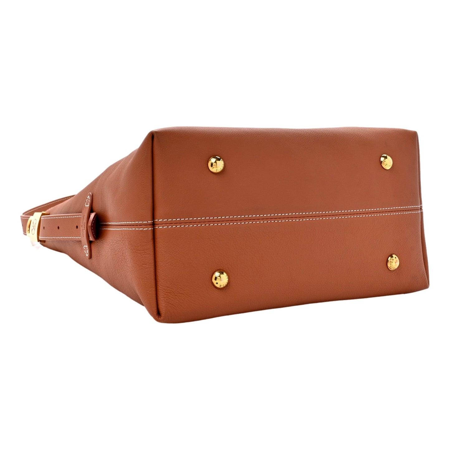 Louis Vuitton Cognac Calfskin Leather Low Key Hobo Bag with Detachable Pouch MM