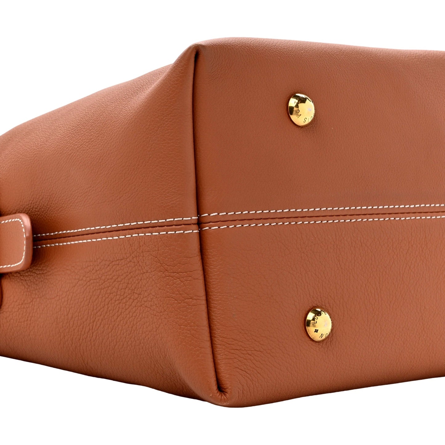 Louis Vuitton Cognac Calfskin Leather Low Key Hobo Bag with Detachable Pouch MM