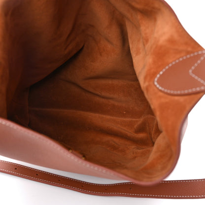 Louis Vuitton Cognac Calfskin Leather Low Key Hobo Bag with Detachable Pouch MM