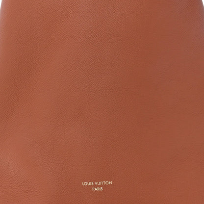 Louis Vuitton Cognac Calfskin Leather Low Key Hobo Bag with Detachable Pouch MM