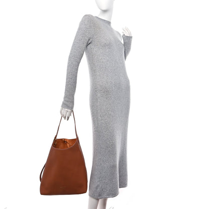 Louis Vuitton Cognac Calfskin Leather Low Key Hobo Bag with Detachable Pouch MM