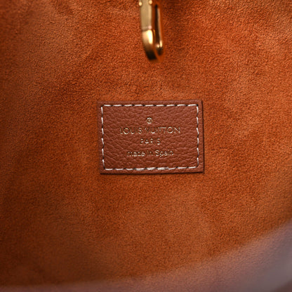 Louis Vuitton Cognac Calfskin Leather Low Key Hobo Bag with Detachable Pouch MM
