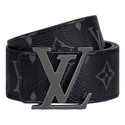 Louis Vuitton LV Intiales Silver Buckle Belt Canvas