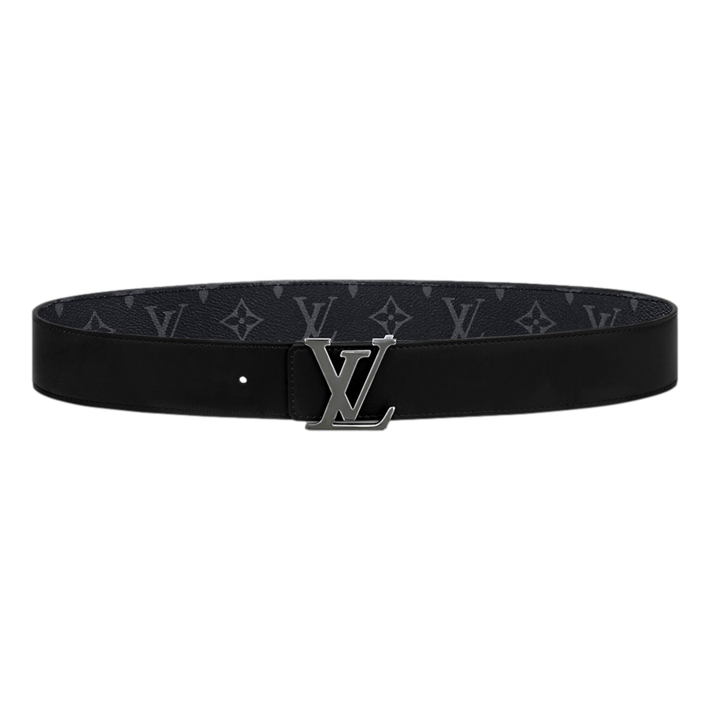 Louis Vuitton LV Intiales Silver Buckle Belt Canvas