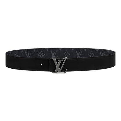 Louis Vuitton LV Intiales Silver Buckle Belt Canvas