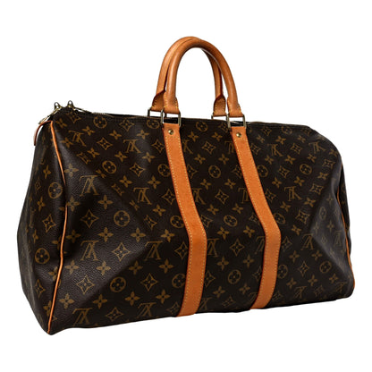 Louis Vuitton Monogram Brown Canvas Keepall 45