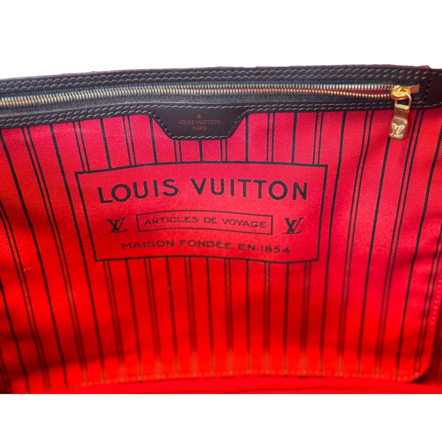 Louis Vuitton Neverfull Brown Tote Damier Canvas GM