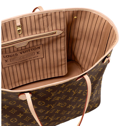 Louis Vuitton Neverfull Brown Tote Monogram Canvas GM