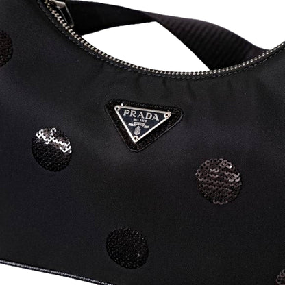 Prada Re-Edition 2005 Hobo Bag Tessuto Nylon Sequin Embellished