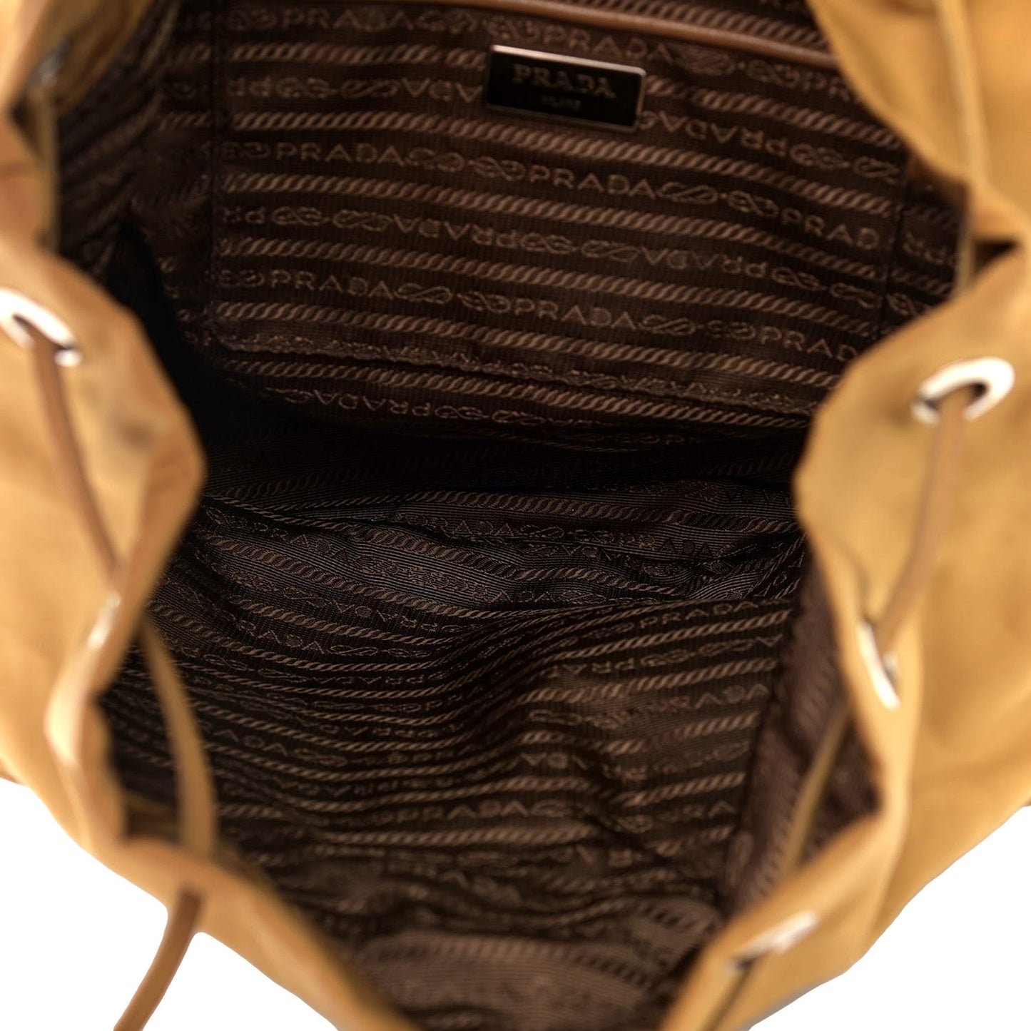 Prada Re-Nylon Tessuto Saffiano Medium Backpack Tobacco Brown