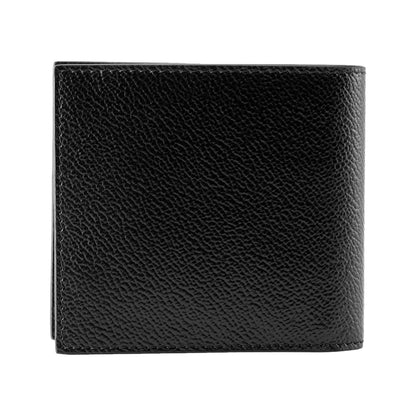 Prada Mens Vitello Micro Grain Black Leather Triangle Logo Bifold Wallet