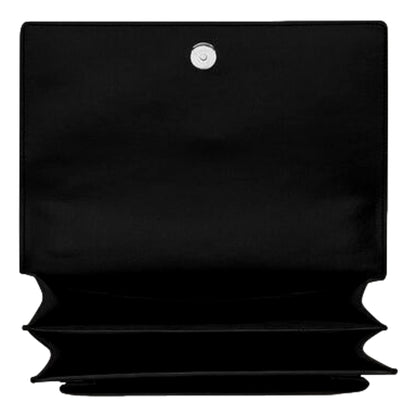 YSL Saint Laurent Sunset Black Smooth Leather Chain Strap Handbag Crossbody