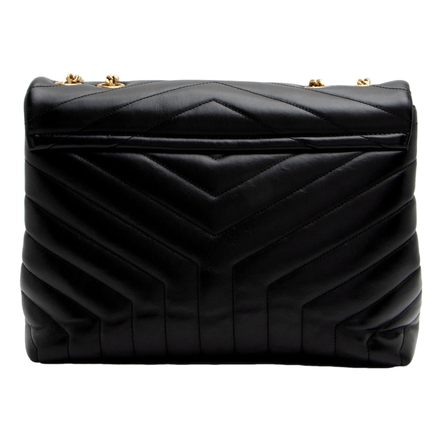 Saint Laurent LouLou Large Matelassé Lambskin Black Shoulder Crossbody Bag