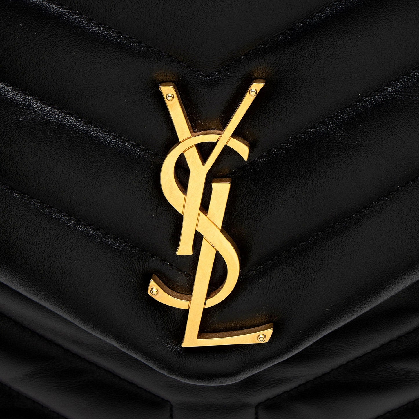 Saint Laurent LouLou Large Matelassé Lambskin Black Shoulder Crossbody Bag