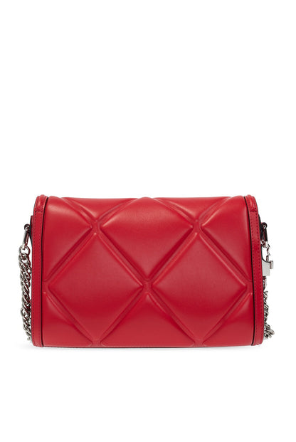 Alexander McQueen The Story Red Leather Quilted Shoulder Bag 631473